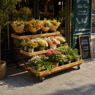 Présentoir Fleurs 3 Niveaux - Linéaire