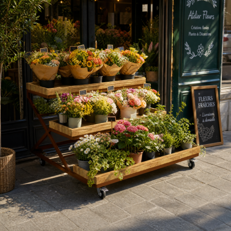 Présentoir Fleurs 3 Niveaux - Linéaire