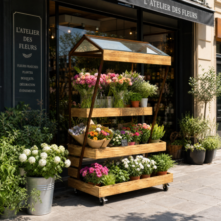 Présentoir Fleurs 3 Niveaux - Linéaire